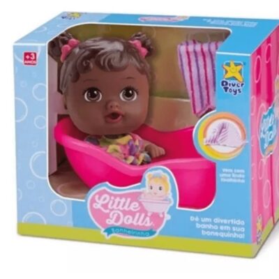 Boneca Little Dolls Banheirinha Negra Diver Toys