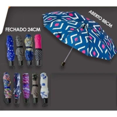 SOMBRINHA MANUAL DE BOLSA ESTAMPADA-CORES SORTIDAS