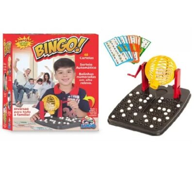 Jogo Bingo Infantil 48 Cartelas Brinquedo Globo Bolinhas