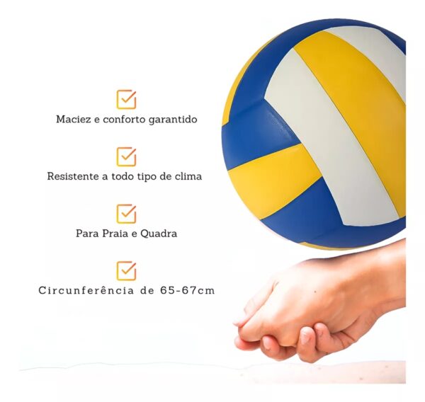Bola De Voleibol Couro Alta Qualidade Competição - Sports - Image 7