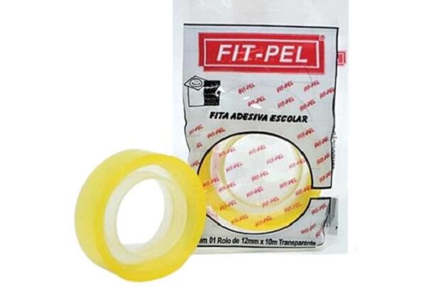 Fita Adesiva Transparente 12mmx10m 1 UN Fit Pel