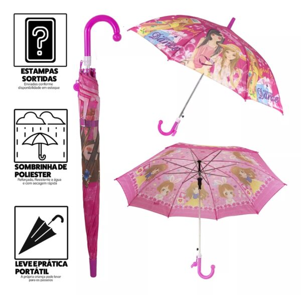 Guarda Chuva E Sombrinha Infantil Vários Modelos Sortido - Image 5