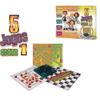 Jogo de Tabuleiro 5 em 1 – Divplast Brinquedos