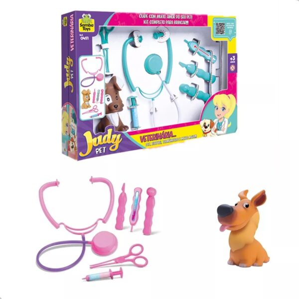 Kit Veterinário Da Judy Com 6 Peças E 1 Cachorrinho Sortido