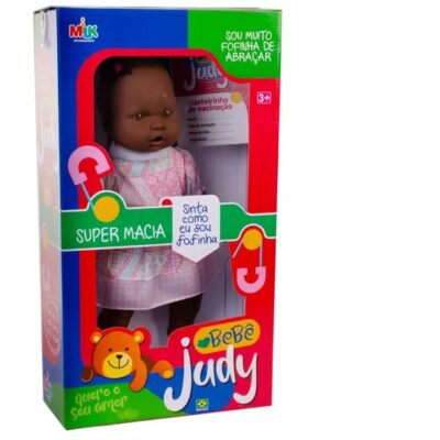 Boneca  Judy negra, Amiguinha Com Carteirinha Vacinação