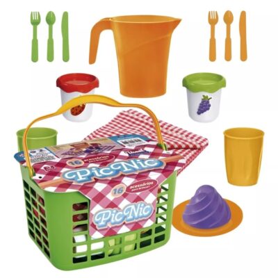 Cesta De Pic Nic Brinquedo Infantil Piquenique C/ Acessórios
