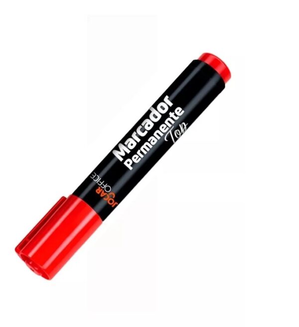 Caneta Marcador Permanente Top Jocar Office Vermelho
