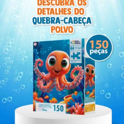 Quebra Cabeça Polvo 150 Peças Pais e Filhos